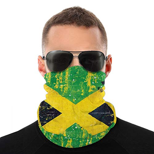 Jamaica Flag Orgullosos jamaiquinos Tropical Versátil Multifunción Headwear Cuello Polaco Pasamontañas Forro Casco Riding Cubierta facial para niños Mujeres Hombres Al aire libre Protección UV