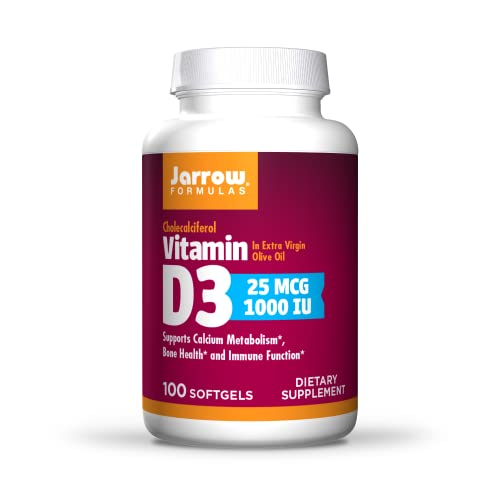 Jarrow Formulas Vitamin D3, 1000 Iu - 100 Softgels 100 unidades 50 g