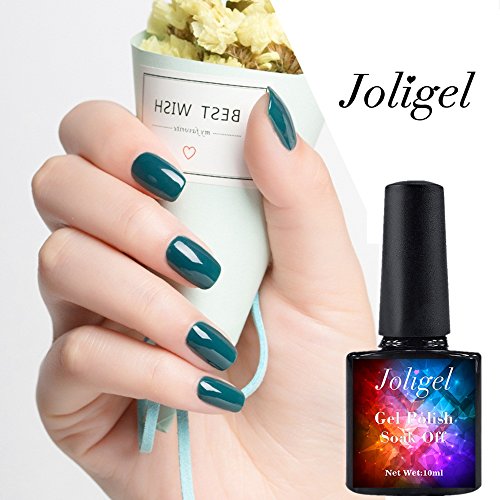 Joligel 10ML Esmalte Permanente Uñas UV LED para Manicura Nail Art, Verde Azulado, Verano Fresco