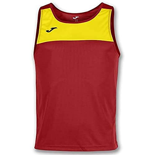 Joma Race Camisetas Caballero, Hombres, Rojo-Amarillo, XL