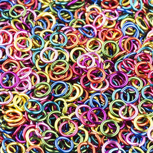 Juego de 500 anillas de unión con ojales, 6 mm, anillos abiertos, varios colores, anillos de conexión, accesorios para cadenas, joyas, manualidades