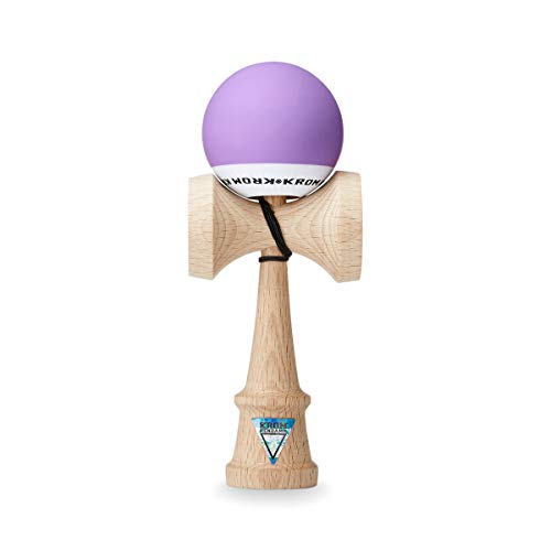 Juguete KROM Kendama – POP Lavander – Mejora tus Habilidades Cognitivas – Mejora el Balance, los Reflejos y la Creatividad – Kendama Modelo Pro Hecho Para Principiantes y Expertos