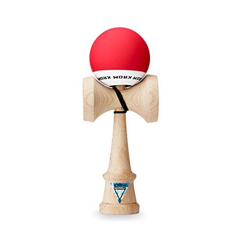 Juguete KROM Kendama – POP Red – Resistente y Duradero – Mejora tus Habilidades Cognitivas – Mejora el Balance, los Reflejos y la Creatividad – Kendama Modelo Pro Hecho Para Principiantes y Expertos