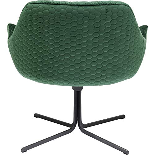 Kare Design Bristol - Silla giratoria (terciopelo), color verde