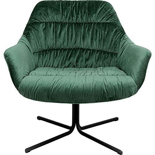 Kare Design Bristol - Silla giratoria (terciopelo), color verde