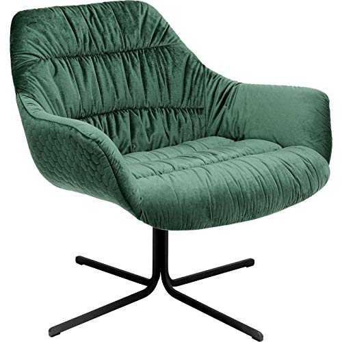 Kare Design Bristol - Silla giratoria (terciopelo), color verde