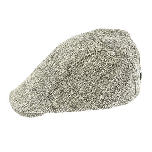 KeepSa Gorra plana de cáñamo puro para hombre Gatsby Ivy Irish Hat Newsboy Boina Caps, #K37-Gris, Talla única