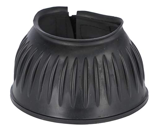 Kerbl 325845 - Campanas de goma para saltar (cierre de velcro), color negro