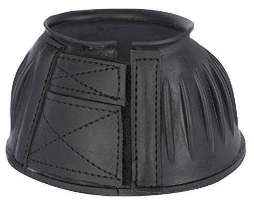 Kerbl 325845 - Campanas de goma para saltar (cierre de velcro), color negro