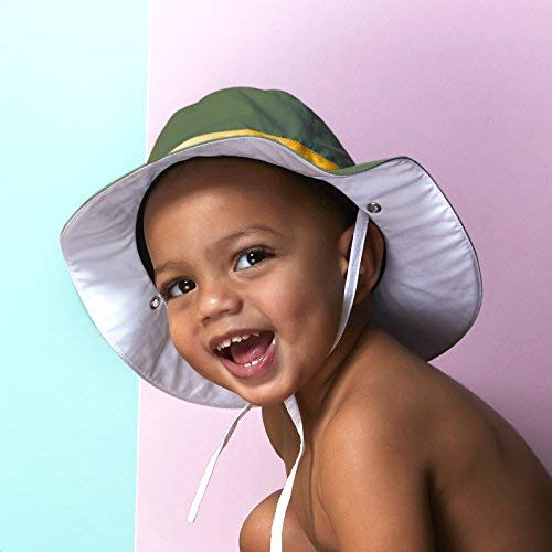 Ki ET LA Chapeau Reversible 100% Anti UV Gorro/Sombrero, Panamá Caqui, M para Bebés