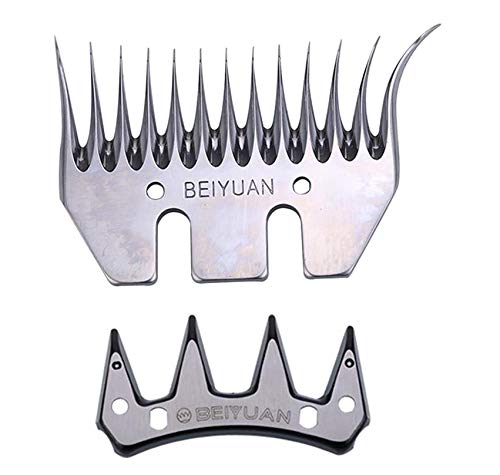 Kit de cuchillas y peines 83 mm curvo para Esquilar Ovejas de la marca Beiyuan universal compatible con todas las esquiladoras (1)