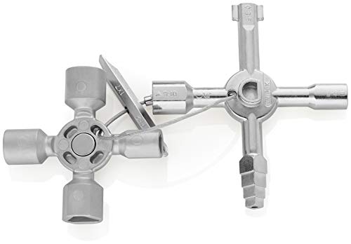 KNIPEX TwinKey Llaves para armarios de control para armarios y sistemas de paso estándar (92 mm) 00 11 01