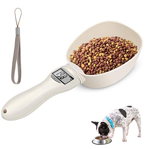 Komake Cuchara Medidora Digital De Alimentos Para Mascotas, Cuchara Medidora Para Perros Con Pantalla LCD, Cuchara Medidora Alimento Para Medir La Báscula De Alimentación Para Mascotas