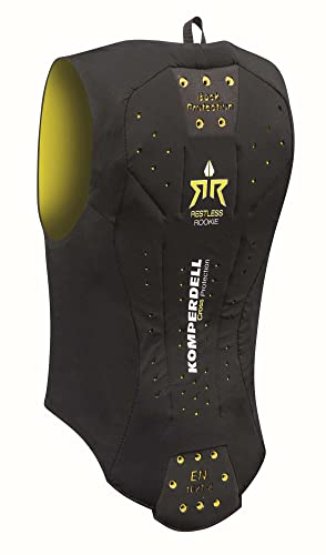 Komperdell Ballistic Pro Junior - Chaleco protector para esquí (talla 128), color negro y amarillo