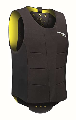 Komperdell Ballistic Pro Junior - Chaleco protector para esquí (talla 128), color negro y amarillo