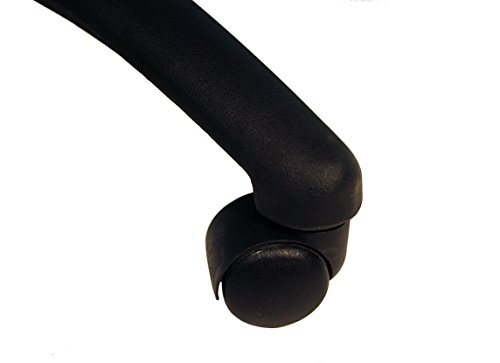 La Silla Española Madrid Silla de Oficina, Piel Sintética, Negro, 66x62x120 cm