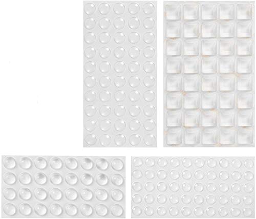 Lagrimas de Silicona, 172 Piezas Pies de Goma Transparentes, Gotas Silicona Adhesivas, Almohadilla Autoadhesiva, Amortiguación de Ruido, protector antigolpes, búfer muebles(4 tamaños)