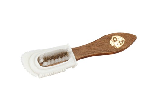 Langer & Messmer cepillo lavable para zapatos con cabezal de goma - el cepillo de gamuza para piel de ante (velours)