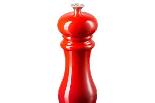 Le Creuset Molinillo de Sal, Plástico ABS, 6.2 x 6.2 x 20.8 cm, Mecanismo de Cerámica, Rojo Cereza