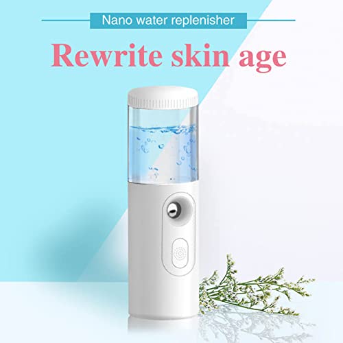 Lechnical N-ano F-acial Pulverizador de niebla de mano Máquina de herramientas de humectación facial Mini humidificador Frasco de agua de 30 ml Funciona con USB Batería recargable incorporada 200 mAh