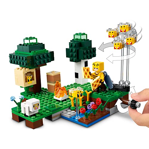 LEGO 21165 Minecraft La Granja de Abejas, Set de Construcción con Figuras de Apicultora y Oveja, Juguete para niños y niñas +8 años