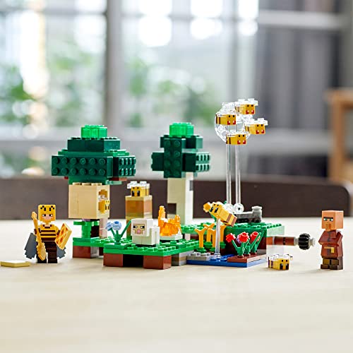 LEGO 21165 Minecraft La Granja de Abejas, Set de Construcción con Figuras de Apicultora y Oveja, Juguete para niños y niñas +8 años
