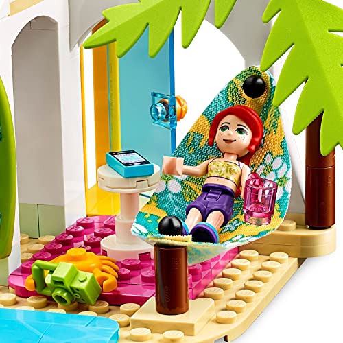 LEGO 41428 Friends Casa en la Playa Juguete de Construcción para Niños y Niñas de +6 años Casa de Muñecas con Mini Muñecas