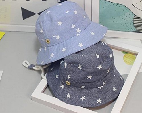 Leisial Sombrero Pescador para Bebé Niños Algodón de Protectora del Sol Gorro de Alas Anchas Proteger Sombrero de Vaquero Venaro