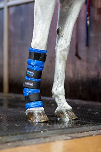 LeMieux Arctic Ice Horse - Par de botas de caballo en color azul con efecto refrescante y correas elásticas flexibles para patas delanteras o traseras, talla única