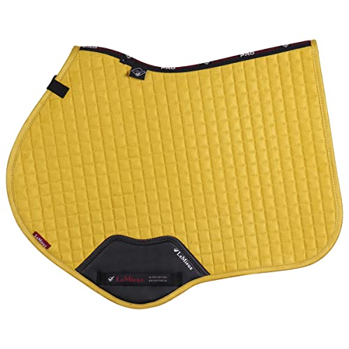 LeMieux Sillín Pad Luxury Square Suede in Size: Dressage Full. - Amarillo - Dressage Full