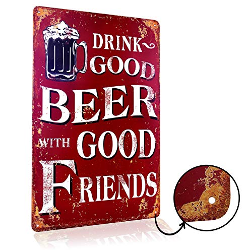 letrero de cerveza motivo retro con refranes vintage letreros de puerta divertidos letreros de cerveza nostalgia decoración letrero de bar 20x30 cm