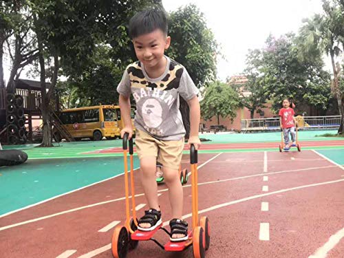 Lewadu - Bicicleta de equilibrio de pedal de hogar para niños, 4 ruedas con asa, equipo de formación sensorial de la guardería, deportes al aire libre, educación precoz, juguete de equilibrio