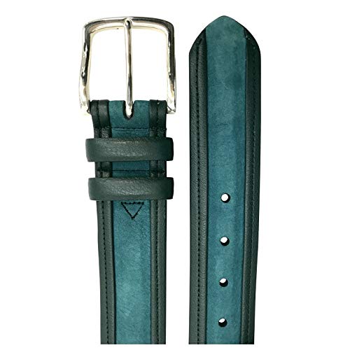 Leyva - Cinturón de piel de vaquetilla de hombre (105 cm)