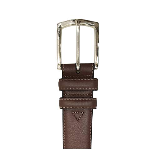 Leyva - Cinturón de piel de vaquetilla de hombre (110 cm)