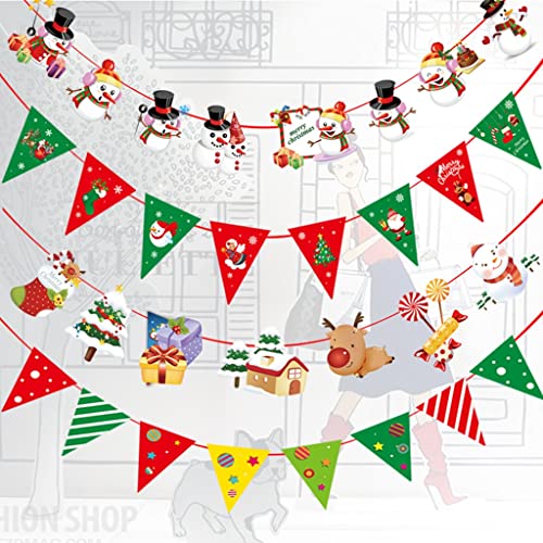 Li Li Na Shop Decoraciones para Árboles De Navidad Tirar De Banderas, Colgar Banderas, Banderas De Colores Y Banderines Bandera De Diseño De Ventana De Centro Comercial (Color : C, Size : 280CM*1)