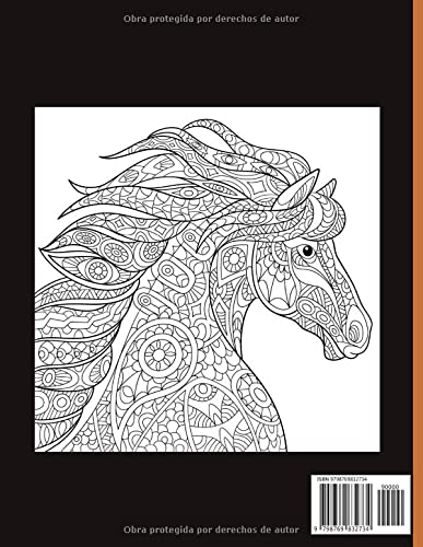 Libro Para Colorear Caballos Para Niñas de 8 a 12 años: Favorece la creatividad, la relajación y la concentración. Un gran regalo para los amantes de los caballos, tanto jóvenes como mayores.