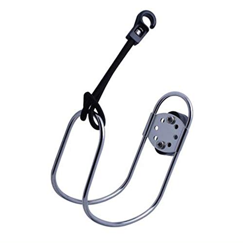 Lifebuoy - Soporte ajustable de acero inoxidable para herradura de barco, yate y salvavidas (resistencia a la corrosión y óxido) Tamaño libre plata