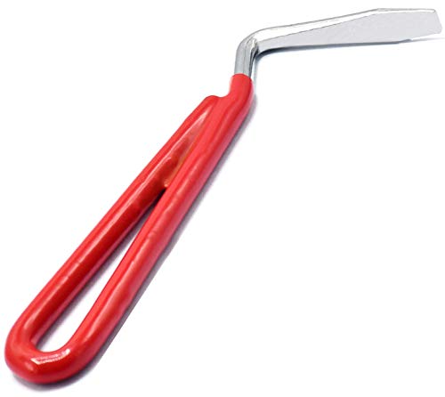 Lifeline Instruments Hoof Pick 5-1/2" Acero Duradero con Recubrimiento De Cloruro De Polivinilo Rojo