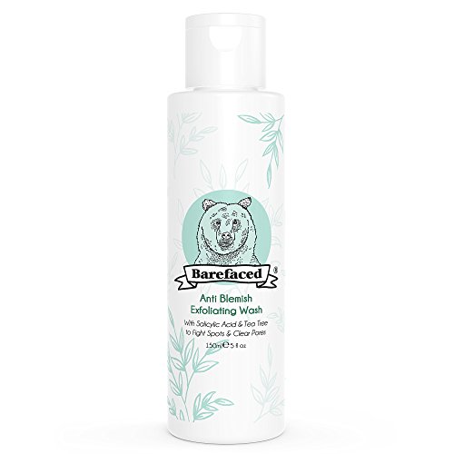 Limpiador facial exfoliante natural antimanchas con árbol de té y ácido salicílico (BHA) – Exfoliador facial orgánico y vegano.