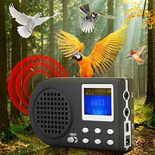 Llamador De Aves De Caza De Exterior Reproductor De Mp3 Pájaros Pantalla LCD Digital Amplificador De Mando a Distancia