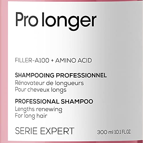 L’Oréal Professionnel | Champú Renovador para cabellos largos con puntas finas, Pro Longer, SERIE EXPERT, 300 ml
