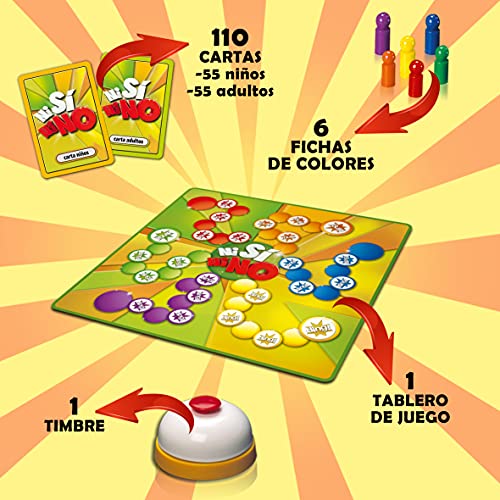 Lúdilo-678401 Ni si ni no (lúdico) juego de mesa para niños, multicolor, 32.5 x 25.7 x 6.1 (678401)
