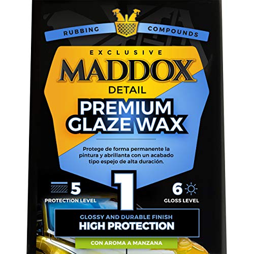 Maddox Detail - Premium Glaze Wax - Abrillantador. Cera Carnauba Premium para un Brillo Extremo