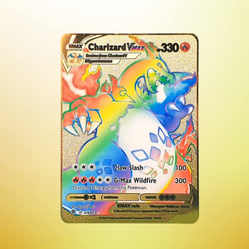 MAGIC SELECT Carta Pokémon Dorada Charizard VMAX - Edición coleccionista Tarjeta Oro de Metal