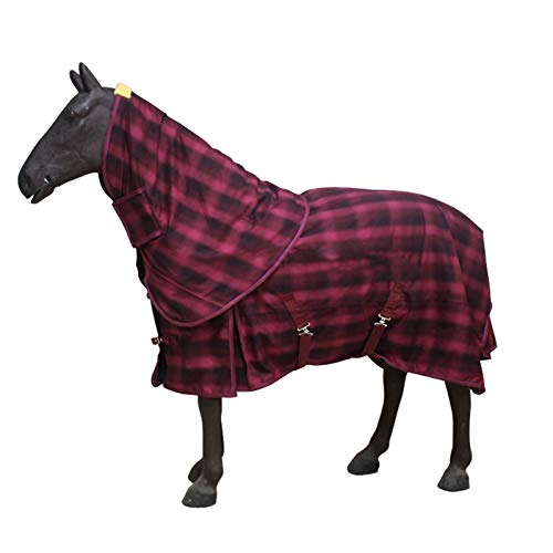 Manta cálida para caballos de invierno al aire libre, chaqueta de montar impermeable con cuello desmontable, manta para caballos de tamaño mediano transpirable e impermeable, equipo para exteriores