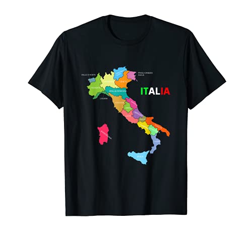 Mapa de Italia para botas, mapa de Italia Mappa Stilvali Style Camiseta