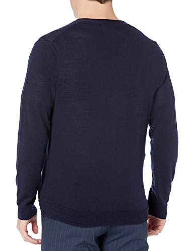 Marca Amazon - Goodthreads - Rebeca de lana merino para hombre, Azul (Navy), US S (EU S)