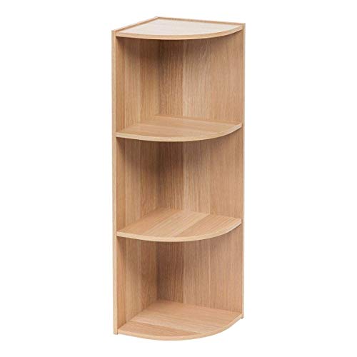 Marca Amazon - Movian Estante de Esquina 3 repisas/Almacenamiento Independiente de Madera CX-3C- Roble Claro, L28.8 x P29 x H88.1 cm