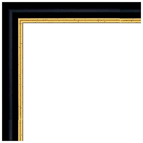 Marco de foto de la pared 32x45 / 32 x 45 cm marco de la foto Creux noir avec filet dore, 2.7 cm de ancho, Marco de madera de fotos