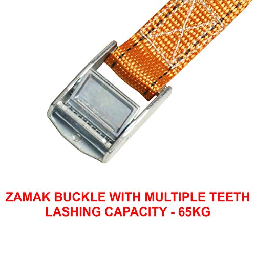 Master Lock 3212EURDAT Fast Link Cinchas de Amarre con Hebilla de Zamak, Naranja, 5 m x 25 mm